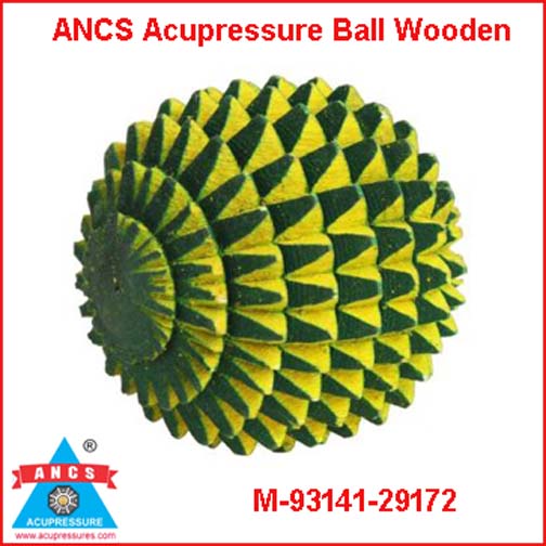 Ancs Acupressure hand massage ball points wooden 