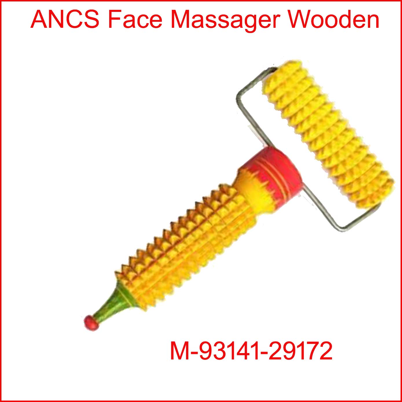 Acupressure Face Roller Massager Wooden