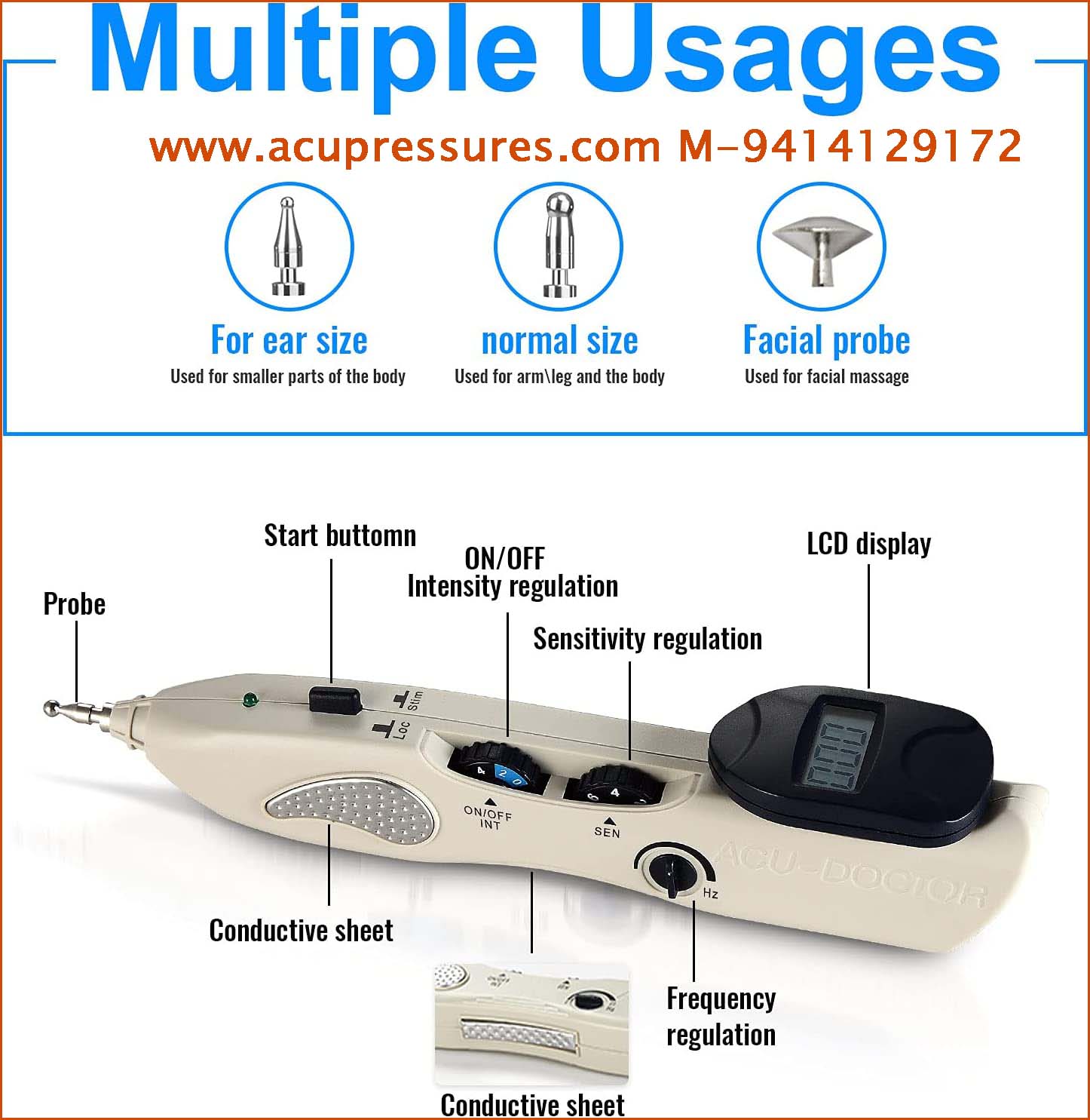 Acupuncture Meridian Point Locator and Stimulator
